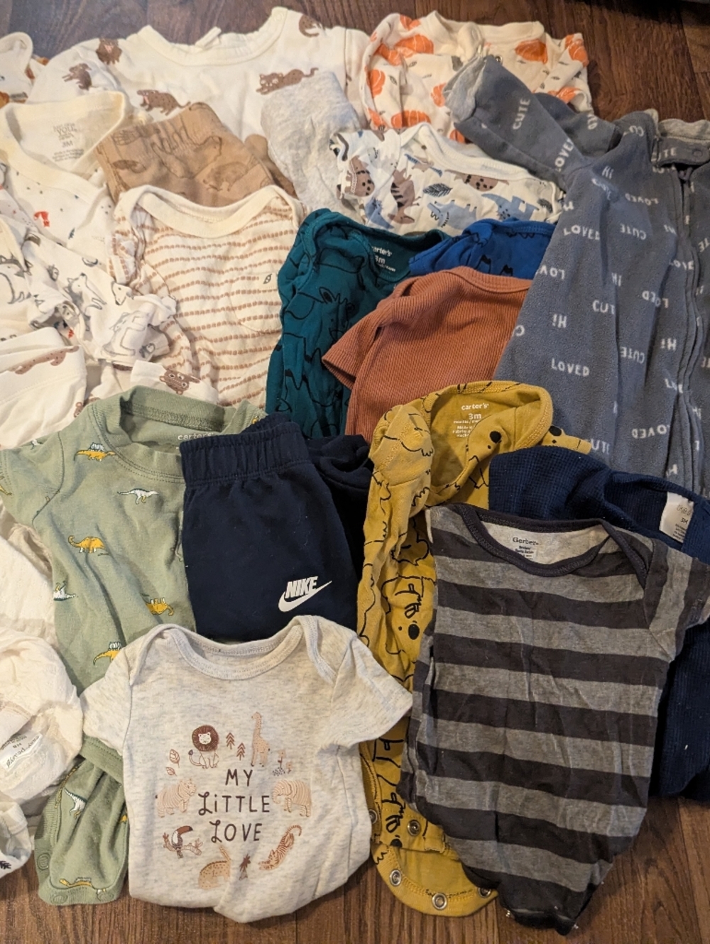 Baby Clothing Lot Mixed Brand Newborn ,0-3 Months, 6m One Pieces, Pants Boy 25+